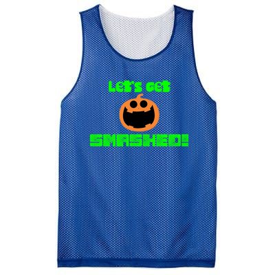 Halloween Jack O Lantern LetS Get Smashed! Funny Gift Mesh Reversible Basketball Jersey Tank