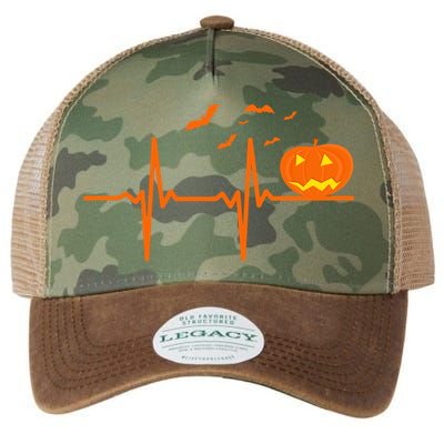 Halloween Jack O Lantern Pulse Heart Beat Legacy Tie Dye Trucker Hat
