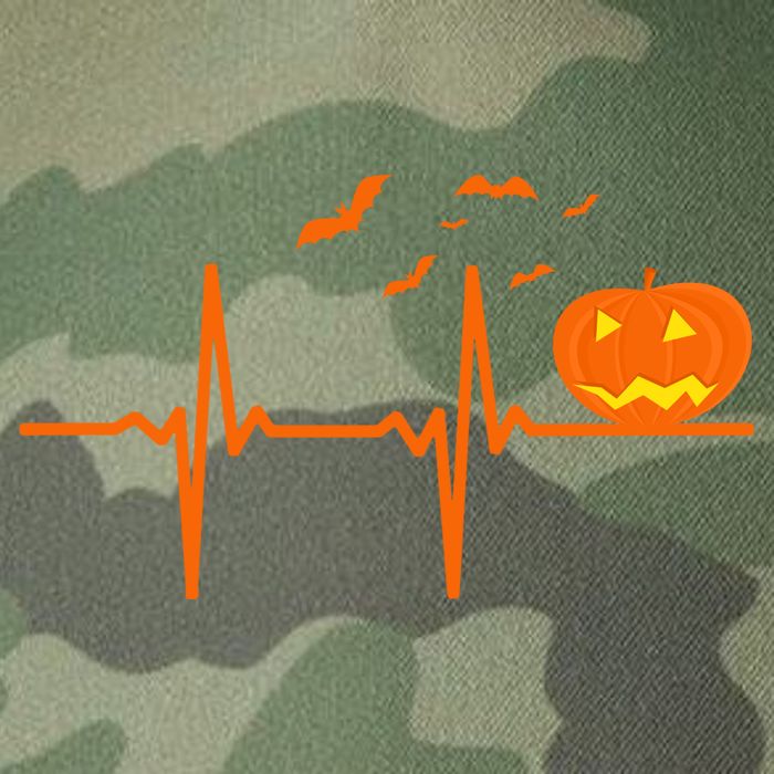 Halloween Jack O Lantern Pulse Heart Beat Legacy Tie Dye Trucker Hat