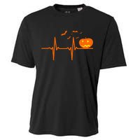 Halloween Jack O Lantern Pulse Heart Beat Cooling Performance Crew T-Shirt