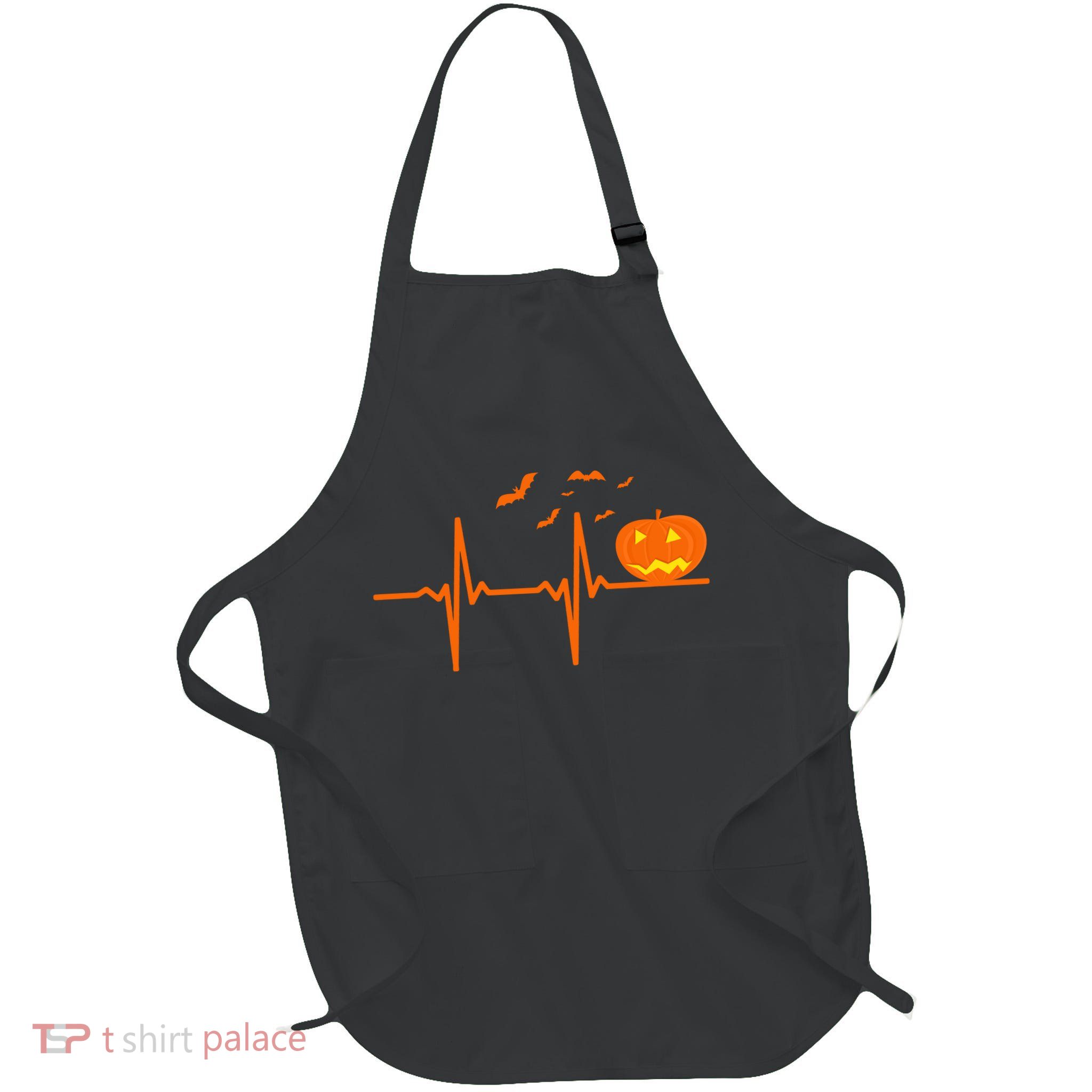 Halloween Jack O Lantern Pulse Heart Beat Apron