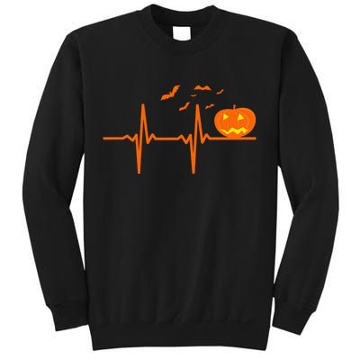 Halloween Jack O Lantern Pulse Heart Beat Sweatshirt