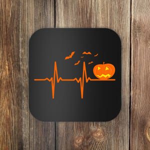 Halloween Jack O Lantern Pulse Heart Beat Coaster