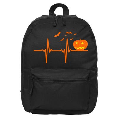 Halloween Jack O Lantern Pulse Heart Beat 16 in Basic Backpack