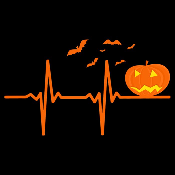 Halloween Jack O Lantern Pulse Heart Beat Kids T-Shirt