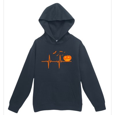 Halloween Jack O Lantern Pulse Heart Beat Urban Pullover Hoodie