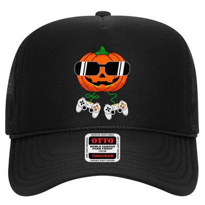 Halloween Jack O Lantern Gamer Funny Halloween Trucker Hat