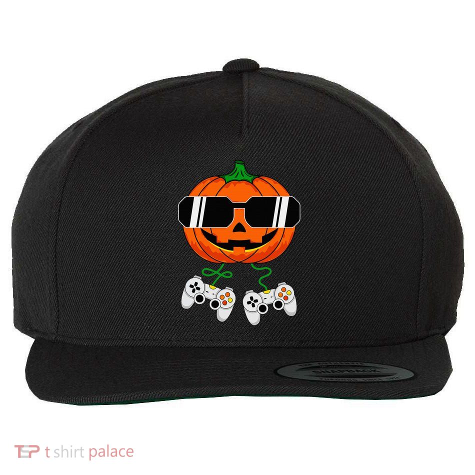 Halloween Jack O Lantern Gamer Funny Halloween Wool Snapback Cap