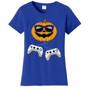 Halloween Jack O Lantern Pixelated Gaming Gamer Women's T-Shirt