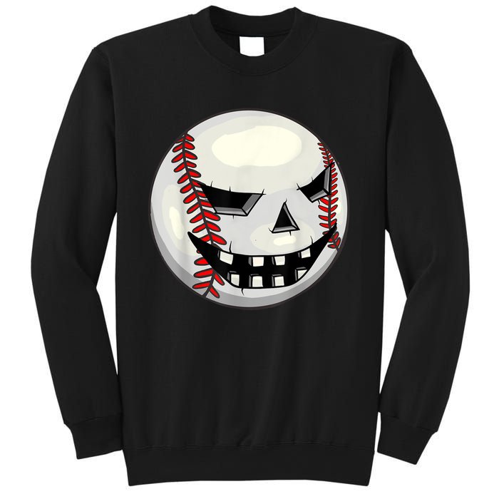 Halloween Jack O Lantern Baseball Player Coach Pitcher Sweatshirt