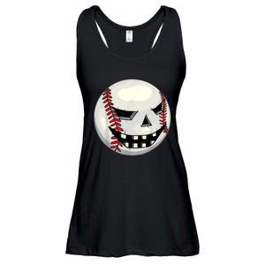 Halloween Jack O Lantern Baseball Player Coach Pitcher Ladies Essential Flowy Tank