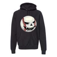 Halloween Jack O Lantern Baseball Player Coach Pitcher Premium Hoodie