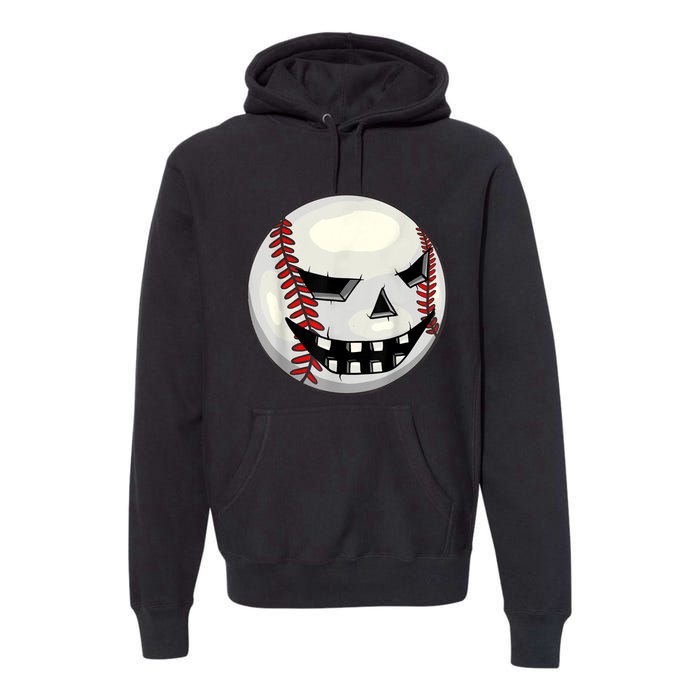 Halloween Jack O Lantern Baseball Player Coach Pitcher Premium Hoodie