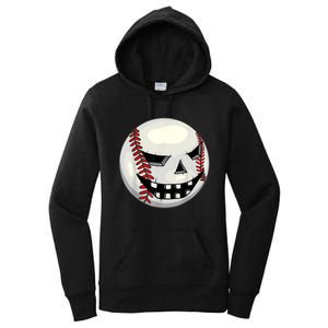 Halloween Jack O Lantern Baseball Player Coach Pitcher Women's Pullover Hoodie