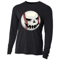 Halloween Jack O Lantern Baseball Player Coach Pitcher Cooling Performance Long Sleeve Crew