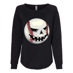 Halloween Jack O Lantern Baseball Player Coach Pitcher Womens California Wash Sweatshirt