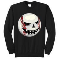 Halloween Jack O Lantern Baseball Player Coach Pitcher Tall Sweatshirt