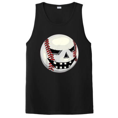 Halloween Jack O Lantern Baseball Player Coach Pitcher PosiCharge Competitor Tank