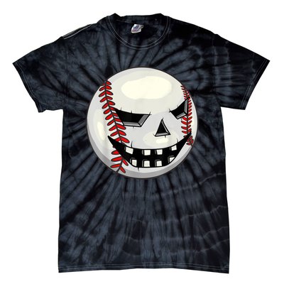 Halloween Jack O Lantern Baseball Player Coach Pitcher Tie-Dye T-Shirt