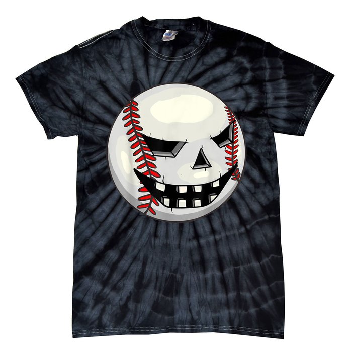 Halloween Jack O Lantern Baseball Player Coach Pitcher Tie-Dye T-Shirt