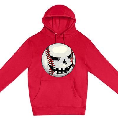 Halloween Jack O Lantern Baseball Player Coach Pitcher Premium Pullover Hoodie