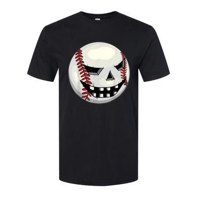 Halloween Jack O Lantern Baseball Player Coach Pitcher Softstyle CVC T-Shirt