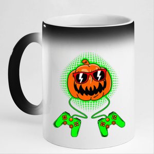 Halloween Jack O Lantern Gamer Halloween 11oz Black Color Changing Mug