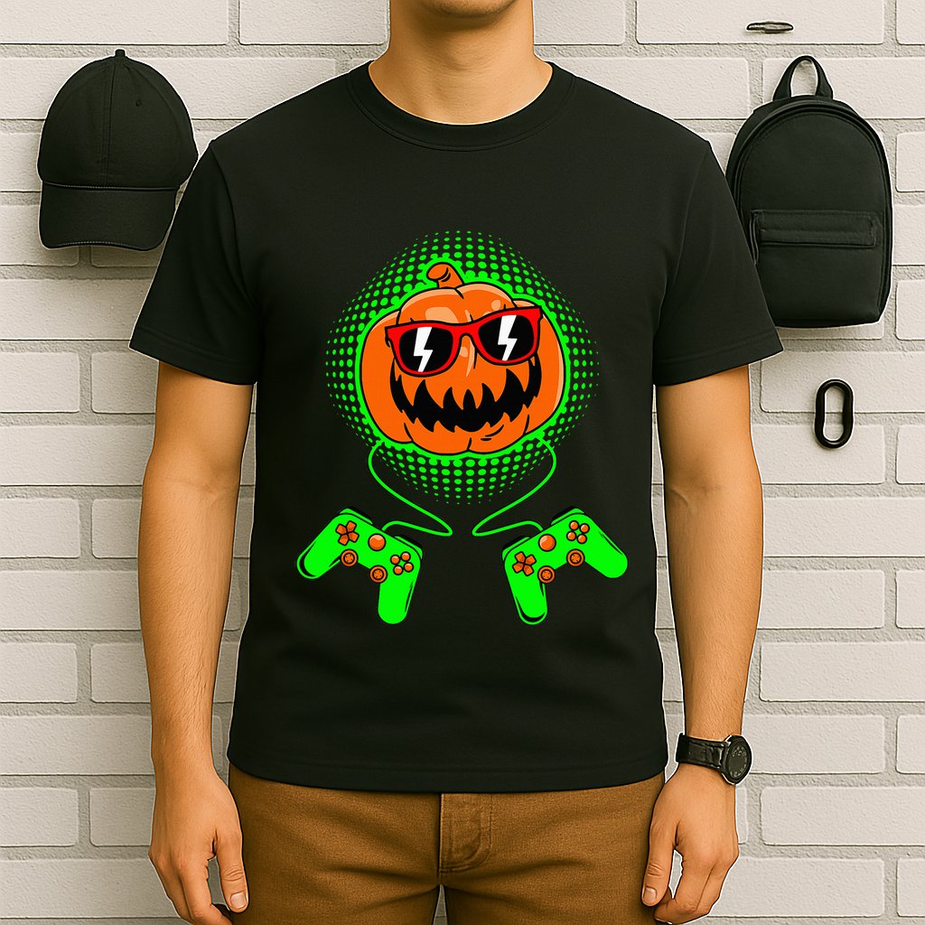 Halloween Jack O Lantern Gamer Halloween T-Shirt