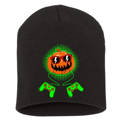 Halloween Jack O Lantern Gamer Halloween Short Acrylic Beanie
