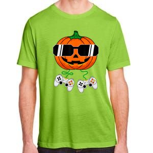 Halloween Jack O Lantern Gamer Dad Funny Halloween Adult ChromaSoft Performance T-Shirt