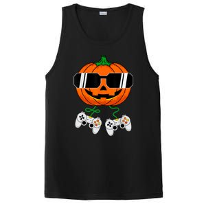 Halloween Jack O Lantern Gamer Dad Funny Halloween PosiCharge Competitor Tank