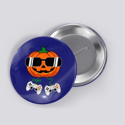 Halloween Jack O Lantern Gamer Dad Funny Halloween Button