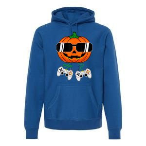 Halloween Jack O Lantern Gamer Dad Funny Halloween Premium Hoodie