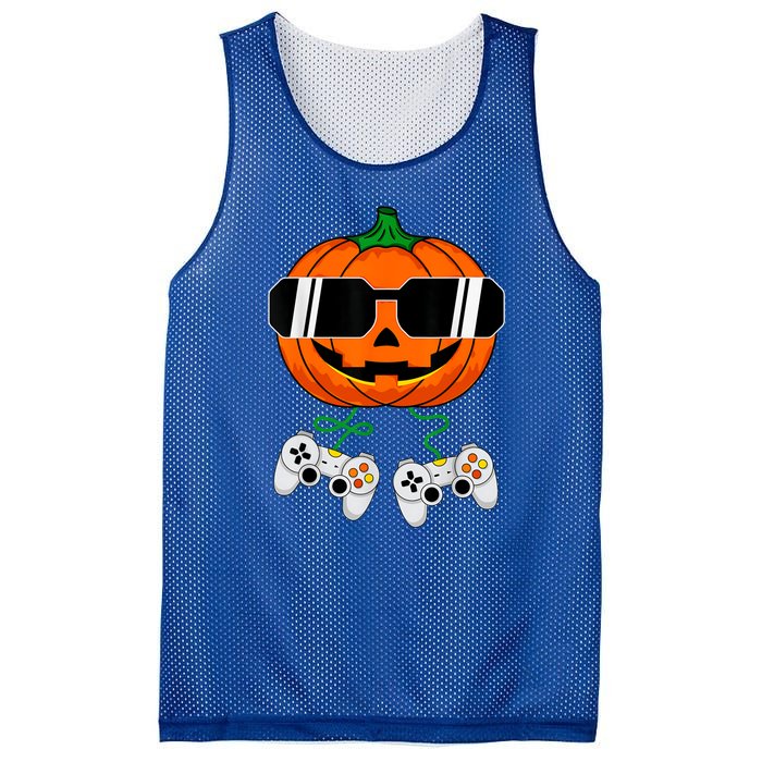 Halloween Jack O Lantern Gamer Dad Funny Halloween Mesh Reversible Basketball Jersey Tank