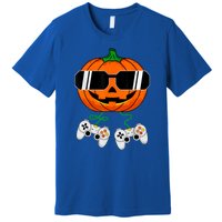 Halloween Jack O Lantern Gamer Dad Funny Halloween Premium T-Shirt