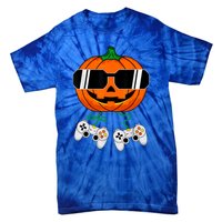 Halloween Jack O Lantern Gamer Dad Funny Halloween Tie-Dye T-Shirt