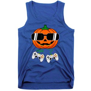 Halloween Jack O Lantern Gamer Dad Funny Halloween Tank Top