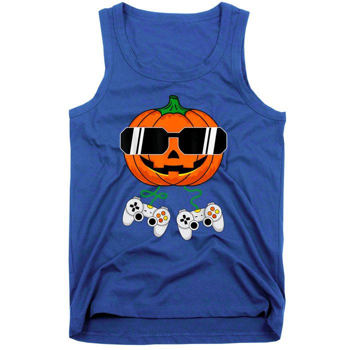 Halloween Jack O Lantern Gamer Dad Funny Halloween Tank Top