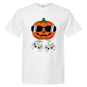 Halloween Jack O Lantern Gamer Dad Funny Halloween Garment-Dyed Heavyweight T-Shirt