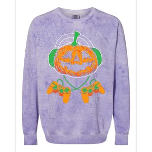 Halloween Jack O Lantern Gamer Colorblast Crewneck Sweatshirt