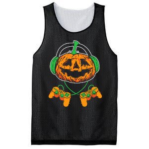 Halloween Jack O Lantern Gamer Mesh Reversible Basketball Jersey Tank