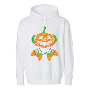 Halloween Jack O Lantern Gamer Garment-Dyed Fleece Hoodie