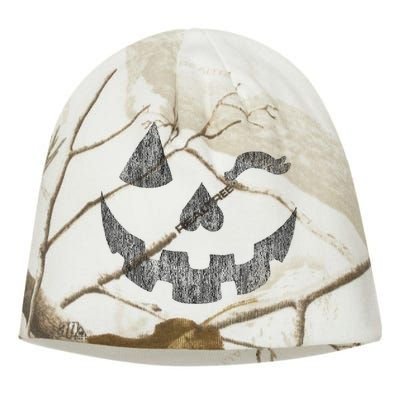 Halloween Jack O Lantern Grin Pumpkin Wink Kati - Camo Knit Beanie