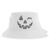 Halloween Jack O Lantern Grin Pumpkin Wink Sustainable Bucket Hat