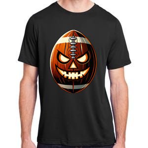 Halloween Jack O Lantern Football Player Coach Pitcher Adult ChromaSoft Performance T-Shirt