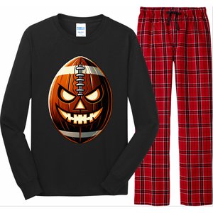 Halloween Jack O Lantern Football Player Coach Pitcher Long Sleeve Pajama Set