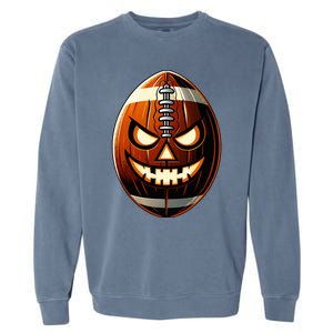 Halloween Jack O Lantern Football Player Coach Pitcher Garment-Dyed Sweatshirt