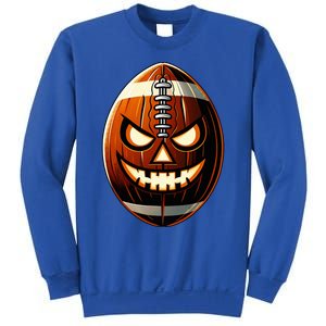 Halloween Jack O Lantern Football Player Coach Pitcher Sweatshirt