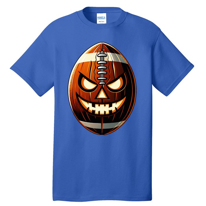 Halloween Jack O Lantern Football Player Coach Pitcher Tall T-Shirt