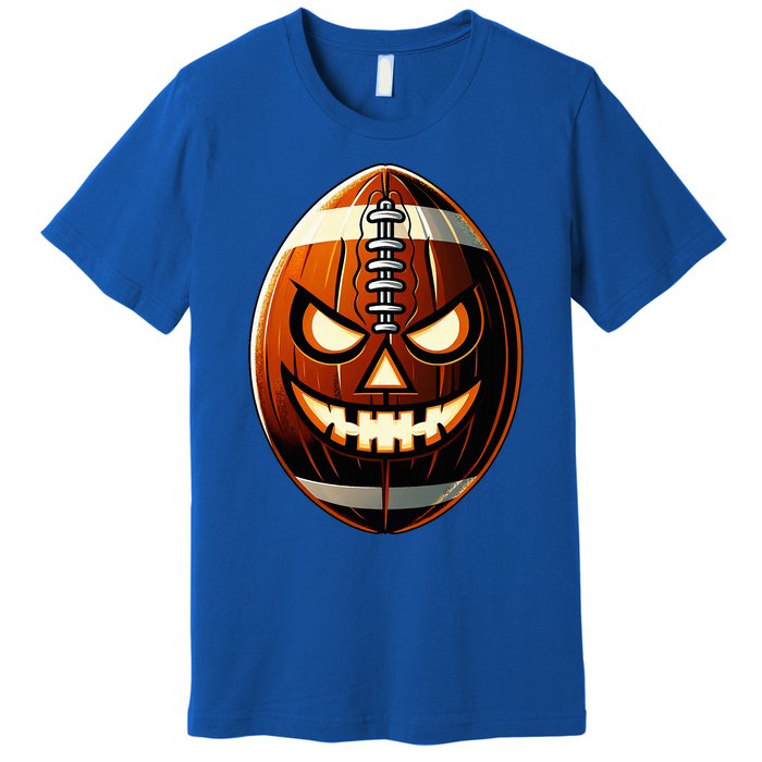 Halloween Jack O Lantern Football Player Coach Pitcher Premium T-Shirt